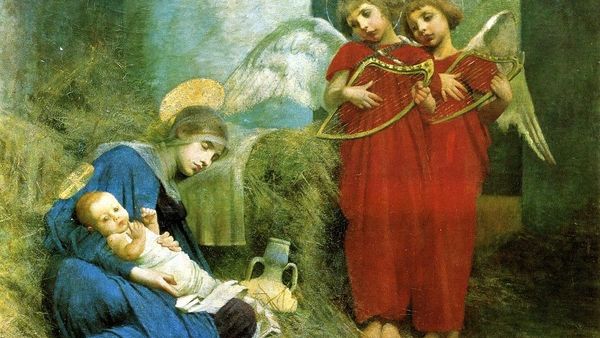 Marianne Stokes Angels Entertaining The Holy Child