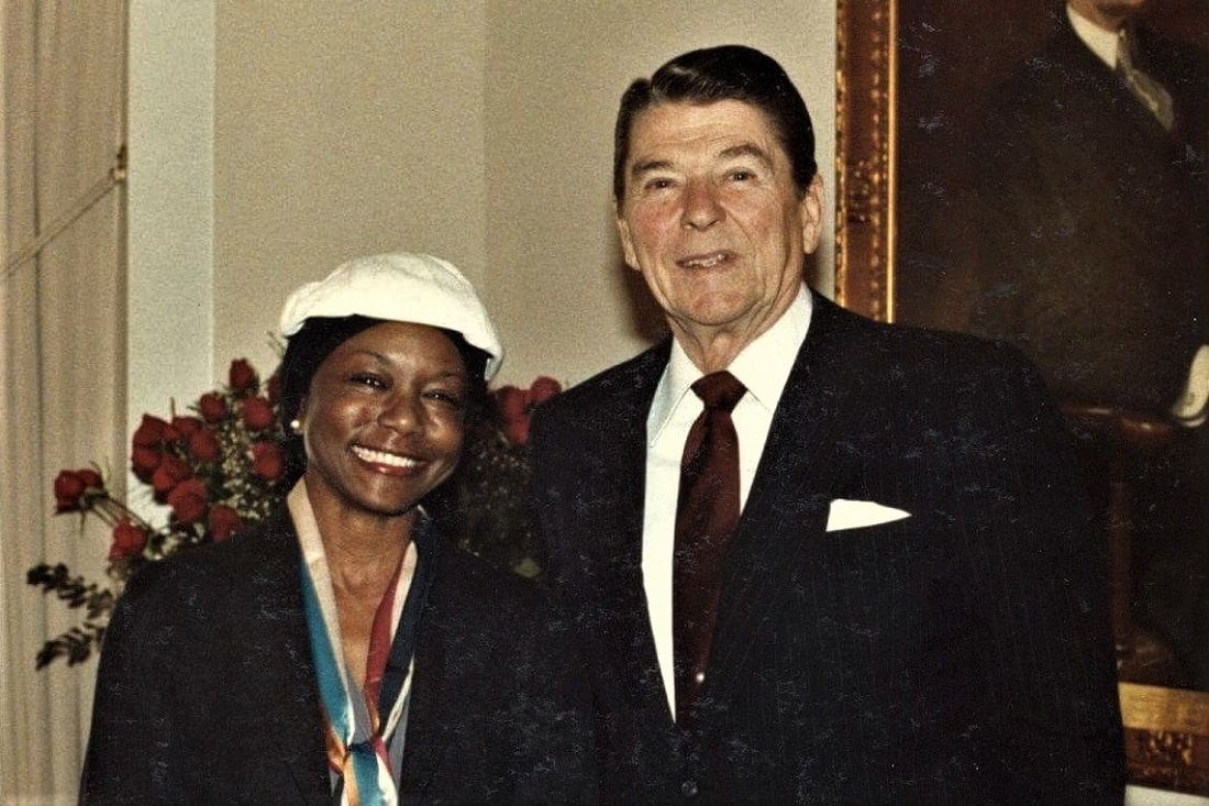 Mildred Jefferson And Ronald Reagan