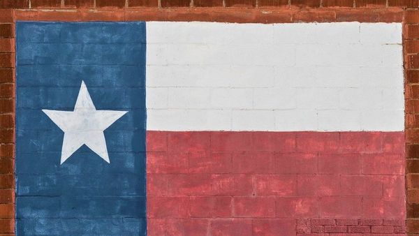 Likeness Of The Texas Lone Star State Flag Painted On The Bricks Of A Building In Cisco Texas Lccn2015630056