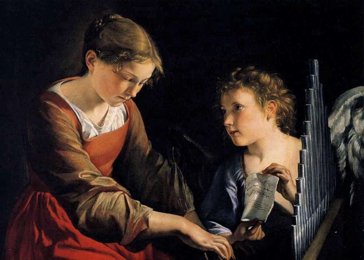 1500px Orazio Gentileschi Saint Cecilia With An Angel