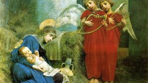 Marianne Stokes Angels Entertaining The Holy Child