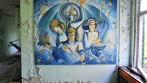 Pripyat Blue Space Painting