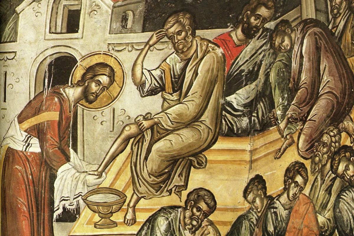 Jesus Washes Disciples Feet Crop