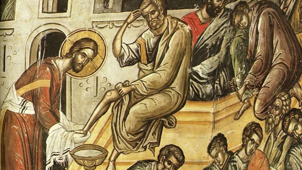 Jesus Washes Disciples Feet Crop