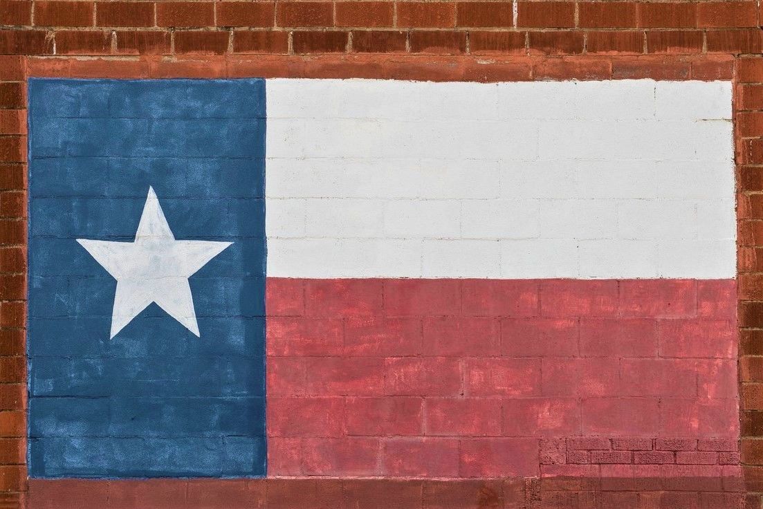 Likeness Of The Texas Lone Star State Flag Painted On The Bricks Of A Building In Cisco Texas Lccn2015630056