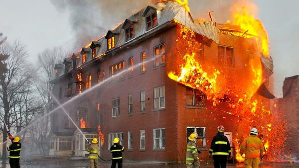 1280px Fire Inside An Abandoned Convent In Massueville Quebec Canada