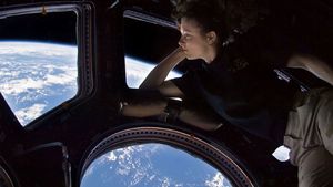 Tracy Caldwell Dyson In Cupola Iss