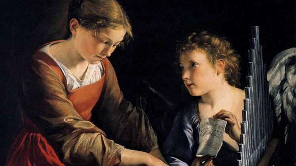 1500px Orazio Gentileschi Saint Cecilia With An Angel