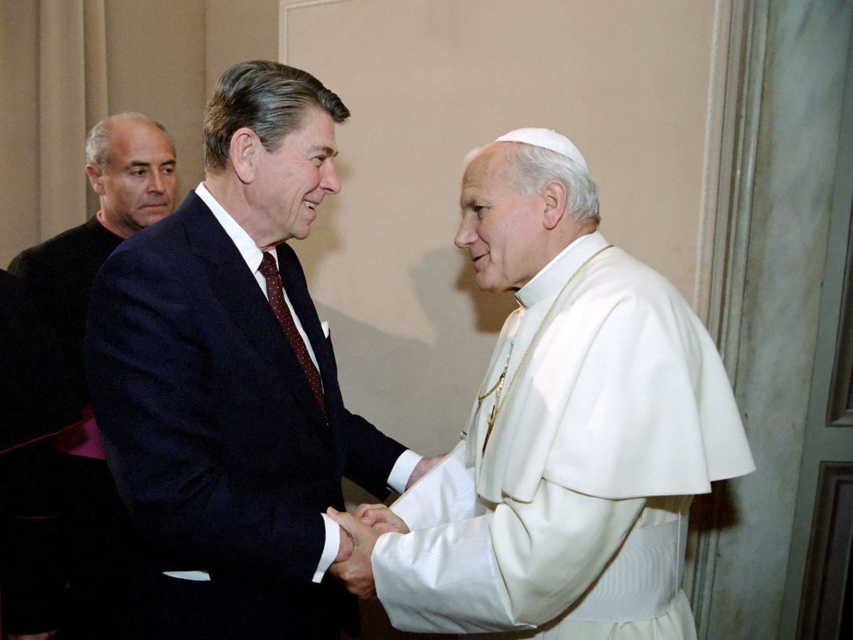 1500px President Ronald Reagan And Pope John Paul Ii