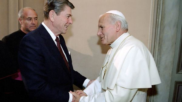 1500px President Ronald Reagan And Pope John Paul Ii