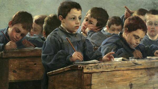 P L Martin Des Amoignes In The Classroom 1886
