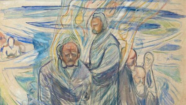 1900 Edvard Munch Geniuses Ibsen Nietzsche And Sokrates Mm