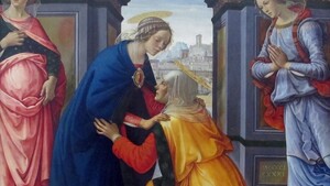 Domenico Ghirlandaio Visitazione 1491 Da Cappella Di Lorenzo Tornabuoni In S